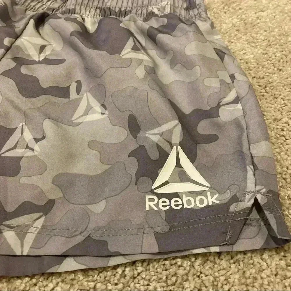 Reebok Girls Athletic Lined Shorts Sz. M-7/8 grey camouflage - Picture 3 of 8